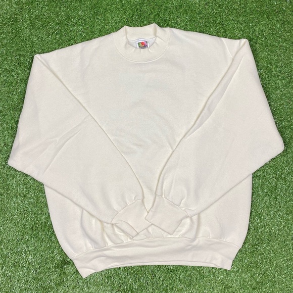 Vintage fruit of the loom cream crewneck size XL - Picture 1 of 4